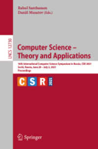 Computer Science - Theory and Applications : 16th International Computer Science Symposium in Russia, CSR 2021, Sochi, Russia, June 28-July 2, 2021, Proceedings (Theoretical Computer Science and General Issues)