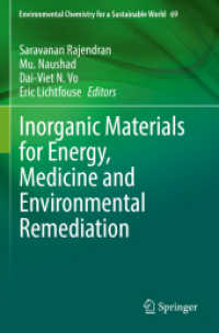 Inorganic Materials for Energy, Medicine and Environmental Remediation (Environmental Chemistry for a Sustainable World) （2022）
