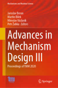Advances in Mechanism Design III : Proceedings of TMM 2020 (Mechanisms and Machine Science)