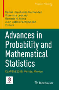 Advances in Probability and Mathematical Statistics : CLAPEM 2019, Mérida, Mexico (Progress in Probability) （2021）