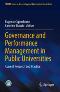 Governance and Performance Management in Public Universities : Current Research and Practice (Sidrea Series in Accounting and Business Administration)