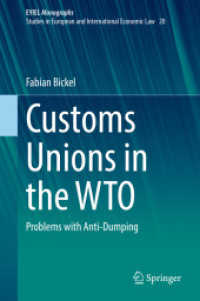 Customs Unions in the WTO : Problems with Anti-Dumping (European Yearbook of International Economic Law)