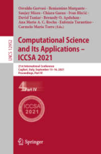 Computational Science and Its Applications - ICCSA 2021 : 21st International Conference, Cagliari, Italy, September 13-16, 2021, Proceedings, Part IV (Lecture Notes in Computer Science)