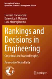 Rankings and Decisions in Engineering : Conceptual and Practical Insights (International Series in Operations Research & Management Science)