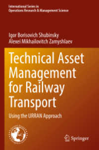 Technical Asset Management for Railway Transport : Using the URRAN Approach (International Series in Operations Research & Management Science)
