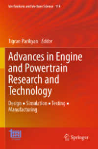 Advances in Engine and Powertrain Research and Technology : Design ▪ Simulation ▪ Testing ▪ Manufacturing (Mechanisms and Machine Science)