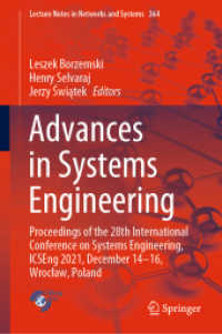 Advances in Systems Engineering : Proceedings of the 28th International Conference on Systems Engineering, ICSEng 2021, December 14-16, Wrocław, Poland (Lecture Notes in Networks and Systems)