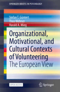 Organizational, Motivational, and Cultural Contexts of Volunteering : The European View (Springerbriefs in Psychology)