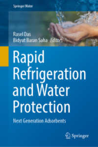 Rapid Refrigeration and Water Protection : Next Generation Adsorbents (Springer Water)