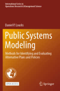 Public Systems Modeling : Methods for Identifying and Evaluating Alternative Plans and Policies (International Series in Operations Research & Management Science)