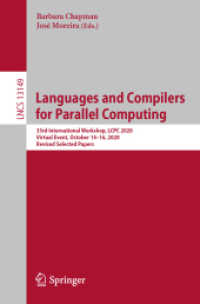Languages and Compilers for Parallel Computing : 33rd International Workshop, LCPC 2020, Virtual Event, October 14-16, 2020, Revised Selected Papers (Theoretical Computer Science and General Issues)