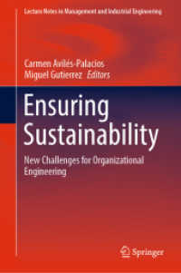 Ensuring Sustainability : New Challenges for Organizational Engineering (Lecture Notes in Management and Industrial Engineering)