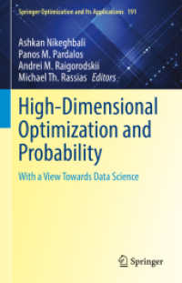 データサイエンスを見据えた高次元最適化・確率<br>High-Dimensional Optimization and Probability : With a View Towards Data Science (Springer Optimization and Its Applications)