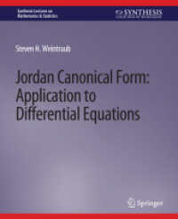 Jordan Canonical Form : Application to Differential Equations (Synthesis Lectures on Mathematics & Statistics)