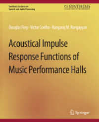Acoustical Impulse Response Functions of Music Performance Halls (Synthesis Lectures on Speech and Audio Processing)