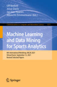 Machine Learning and Data Mining for Sports Analytics : 8th International Workshop, MLSA 2021, Virtual Event, September 13, 2021, Revised Selected Papers (Communications in Computer and Information Science)