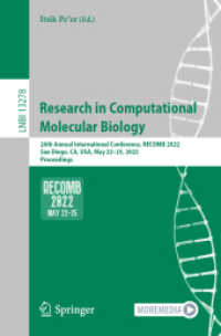 Research in Computational Molecular Biology : 26th Annual International Conference, RECOMB 2022, San Diego, CA, USA, May 22-25, 2022, Proceedings (Lecture Notes in Bioinformatics)