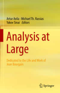 Analysis at Large : Dedicated to the Life and Work of Jean Bourgain