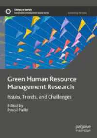 Green Human Resource Management Research : Issues, Trends, and Challenges (Sustainable Development Goals Series)