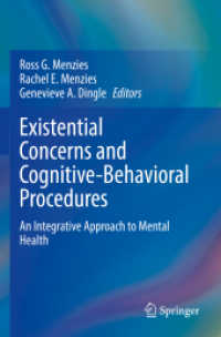 Existential Concerns and Cognitive-Behavioral Procedures : An Integrative Approach to Mental Health