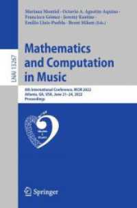 Mathematics and Computation in Music : 8th International Conference, MCM 2022, Atlanta, GA, USA, June 21-24, 2022, Proceedings (Lecture Notes in Computer Science)