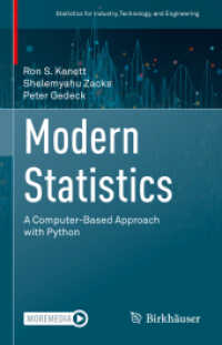 Python統計学（テキスト）<br>Modern Statistics : A Computer-Based Approach with Python (Statistics for Industry, Technology, and Engineering) （2022）