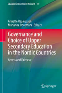 Governance and Choice of Upper Secondary Education in the Nordic Countries : Access and Fairness (Educational Governance Research) （2022）