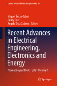 Recent Advances in Electrical Engineering, Electronics and Energy : Proceedings of the CIT 2021 Volume 1 (Lecture Notes in Electrical Engineering)