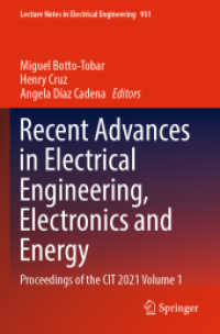 Recent Advances in Electrical Engineering, Electronics and Energy : Proceedings of the CIT 2021 Volume 1 (Lecture Notes in Electrical Engineering)