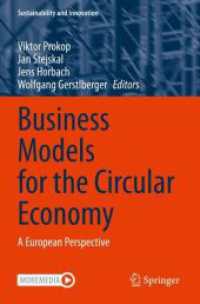 Business Models for the Circular Economy : A European Perspective (Sustainability and Innovation)