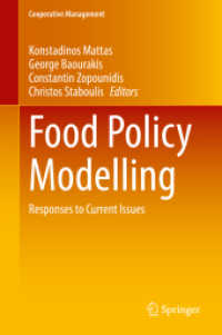 Food Policy Modelling : Responses to Current Issues (Cooperative Management)