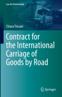 国際道路物品運送契約<br>Contract for the International Carriage of Goods by Road (Law for Professionals)
