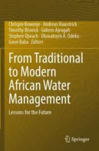 From Traditional to Modern African Water Management : Lessons for the Future