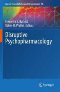 Disruptive Psychopharmacology (Current Topics in Behavioral Neurosciences)
