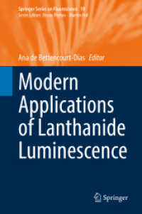 ランタノイド蛍光の最新応用<br>Modern Applications of Lanthanide Luminescence (Springer Series on Fluorescence)