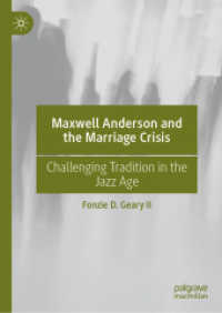 Maxwell Anderson and the Marriage Crisis : Challenging Tradition in the Jazz Age