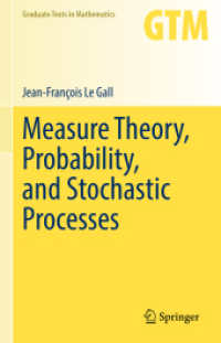 測度論・確率・確率過程（テキスト）<br>Measure Theory, Probability, and Stochastic Processes (Graduate Texts in Mathematics)