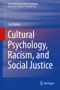 Cultural Psychology, Racism, and Social Justice (International and Cultural Psychology)