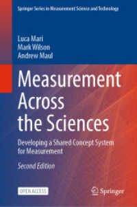 Measurement Across the Sciences : Developing a Shared Concept System for Measurement (Springer Series in Measurement Science and Technology) （2ND）