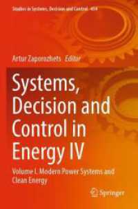 Systems, Decision and Control in Energy IV : Volume I. Modern Power Systems and Clean Energy (Studies in Systems, Decision and Control) （2023）