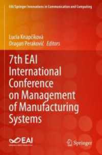 7th EAI International Conference on Management of Manufacturing Systems (Eai/springer Innovations in Communication and Computing)
