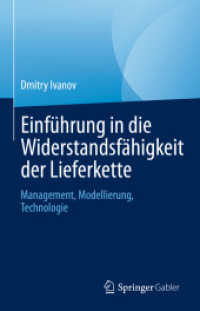 Einführung in die Widerstandsfähigkeit der Lieferkette : Management, Modellierung, Technologie