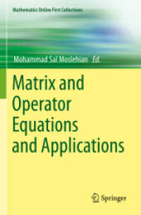 Matrix and Operator Equations and Applications (Mathematics Online First Collections) （2023）