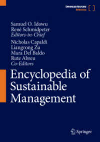 持続可能な経営百科事典（全４巻）<br>Encyclopedia of Sustainable Management, 4 Teile （2023. lix, 4003 S. LIX, 4003 p. 418 illus., 305 illus. in color. In 4）