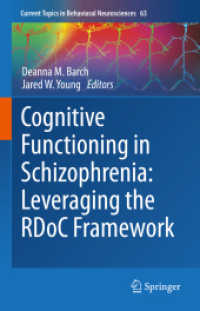 Cognitive Functioning in Schizophrenia: Leveraging the RDoC Framework (Current Topics in Behavioral Neurosciences)