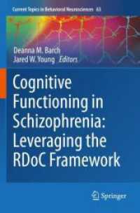 Cognitive Functioning in Schizophrenia: Leveraging the RDoC Framework (Current Topics in Behavioral Neurosciences)