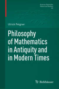 Philosophy of Mathematics in Antiquity and in Modern Times (Science Networks. Historical Studies)