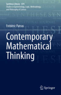 ２０世紀数学思想史<br>Contemporary Mathematical Thinking (Synthese Library)