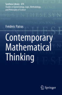 ２０世紀数学思想史<br>Contemporary Mathematical Thinking (Synthese Library)