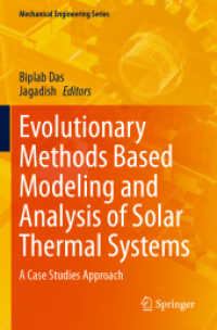 Evolutionary Methods Based Modeling and Analysis of Solar Thermal Systems : A Case Studies Approach (Mechanical Engineering Series)